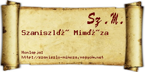 Szaniszló Mimóza névjegykártya
